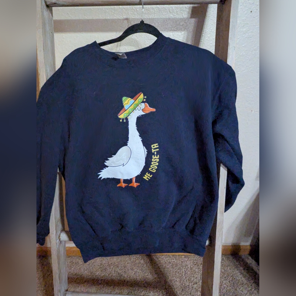 Navy Goose Graphic Sweatshirt